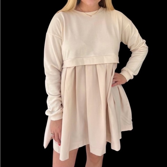 New without tags Oatmeal/Cream Dress - Picture 1 of 4